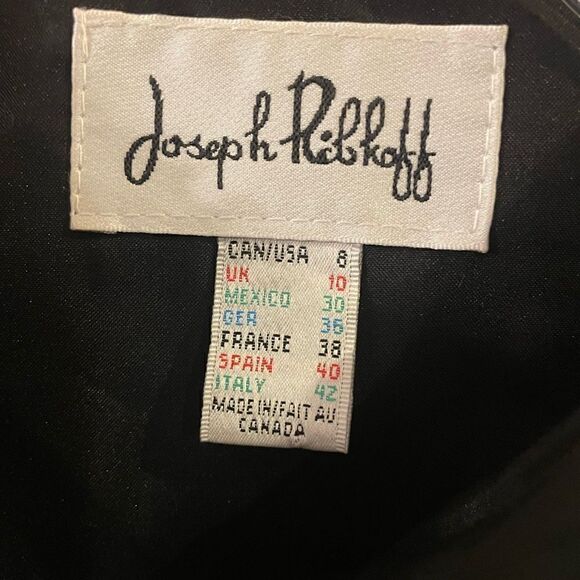 Joseph Ribkoff 163772 Animal Print Faux Fur Sequin Asymmetrical Jacket US 8 - Picture 6 of 6